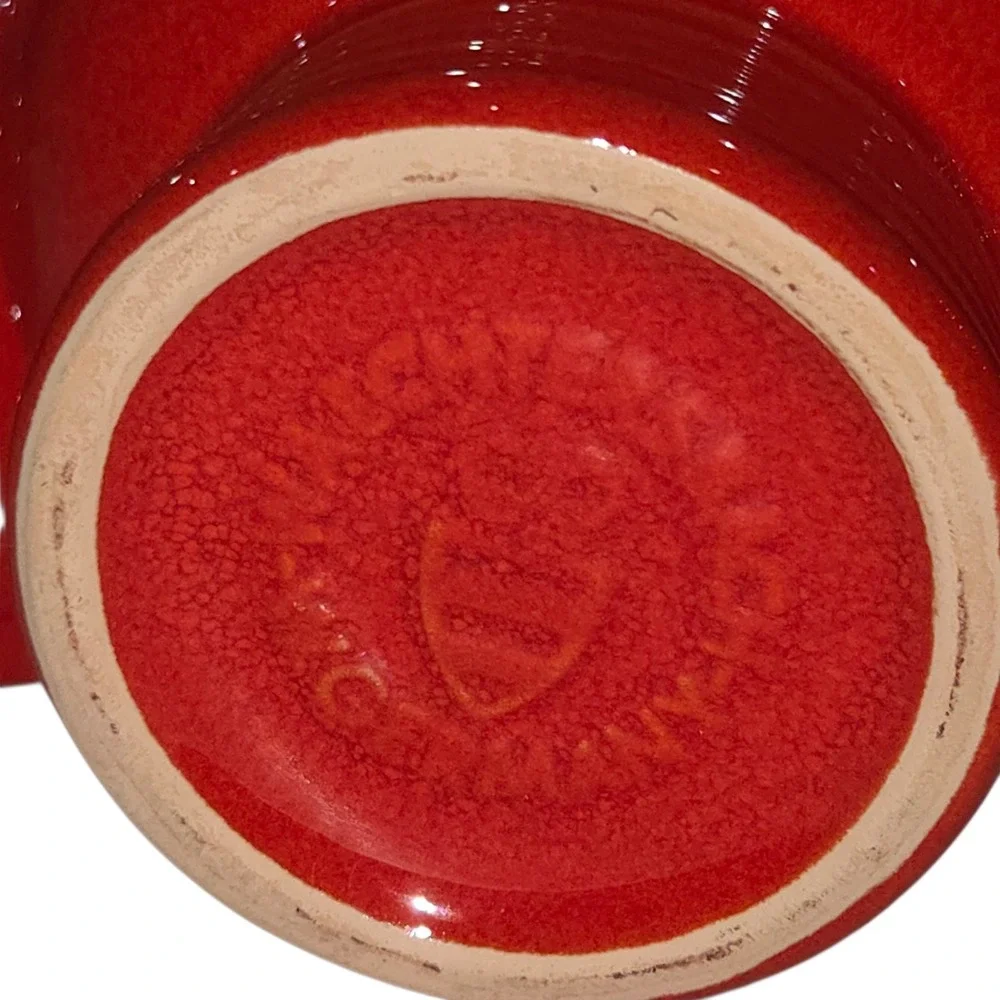Waechtersbach West Germany Vintage Red Ceramic Goblet Set of 7‎ MCM Cups Chalice